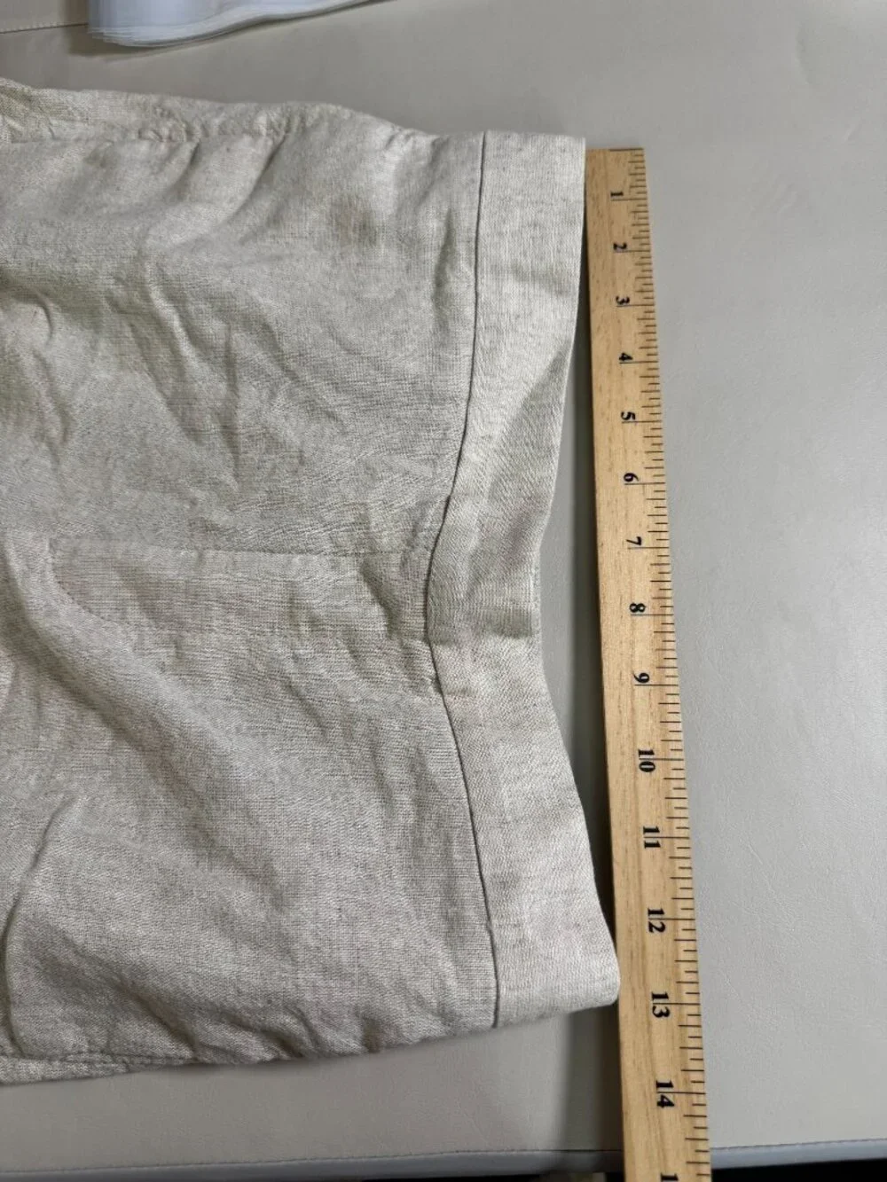 Banana Republic Wide Leg Cropped Linen Blend Pants size XS Flax Beige Minimalist